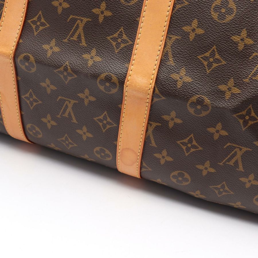 路易威登 Keepall 55 旅行手提包 M41424 Monogram 皮革 棕色 二手-9