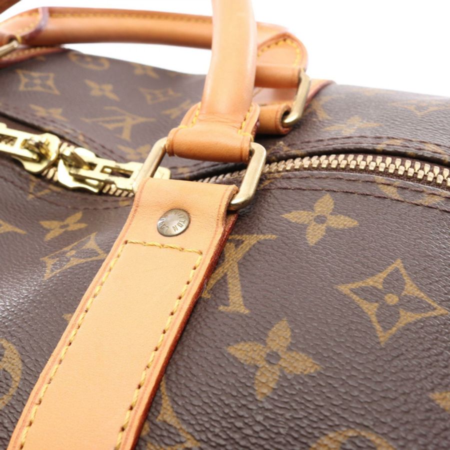 路易威登 Keepall 55 旅行手提包 M41424 Monogram 皮革 棕色 二手-11