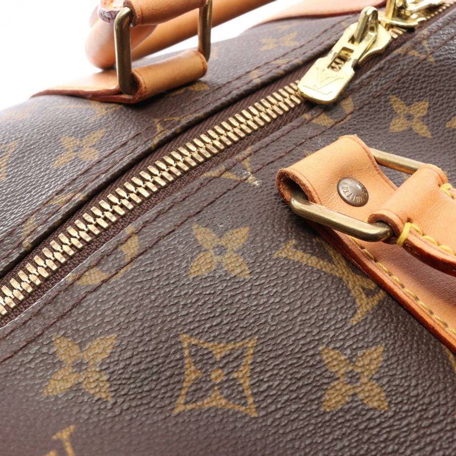 路易威登 Keepall 55 旅行手提包 M41424 Monogram 皮革 棕色 二手-12