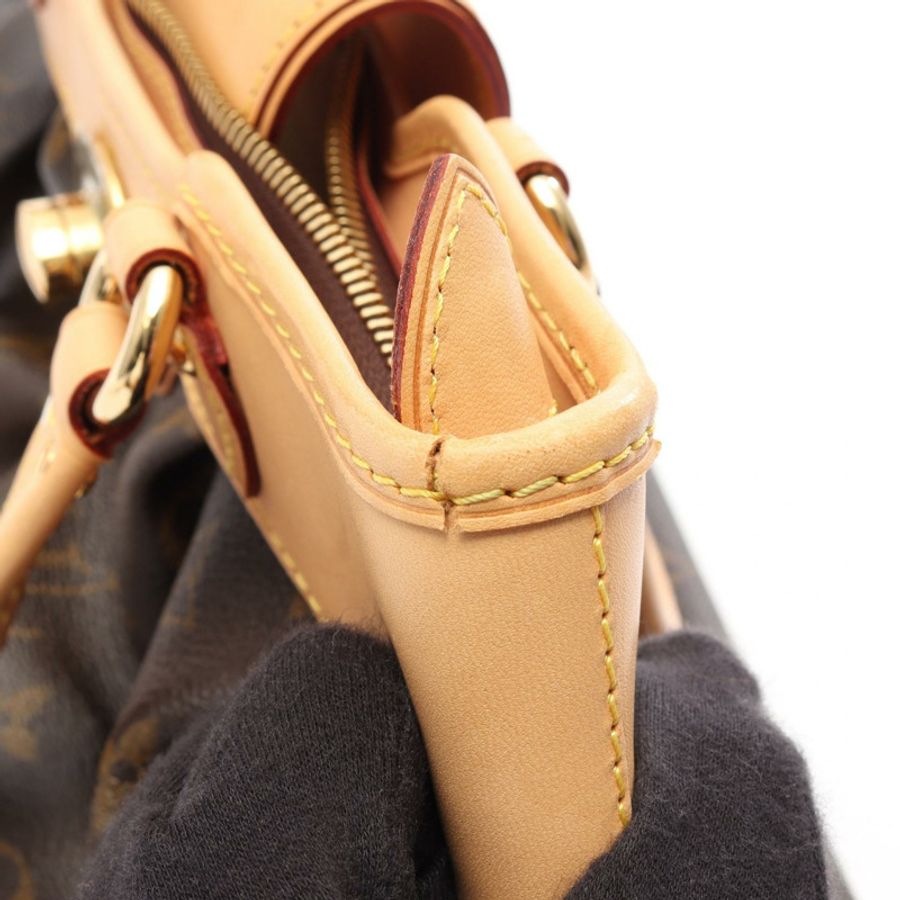 路易威登 Boesi PM Monogram 手提包 M45715 PVC塗層帆布皮革棕色二手女士-6