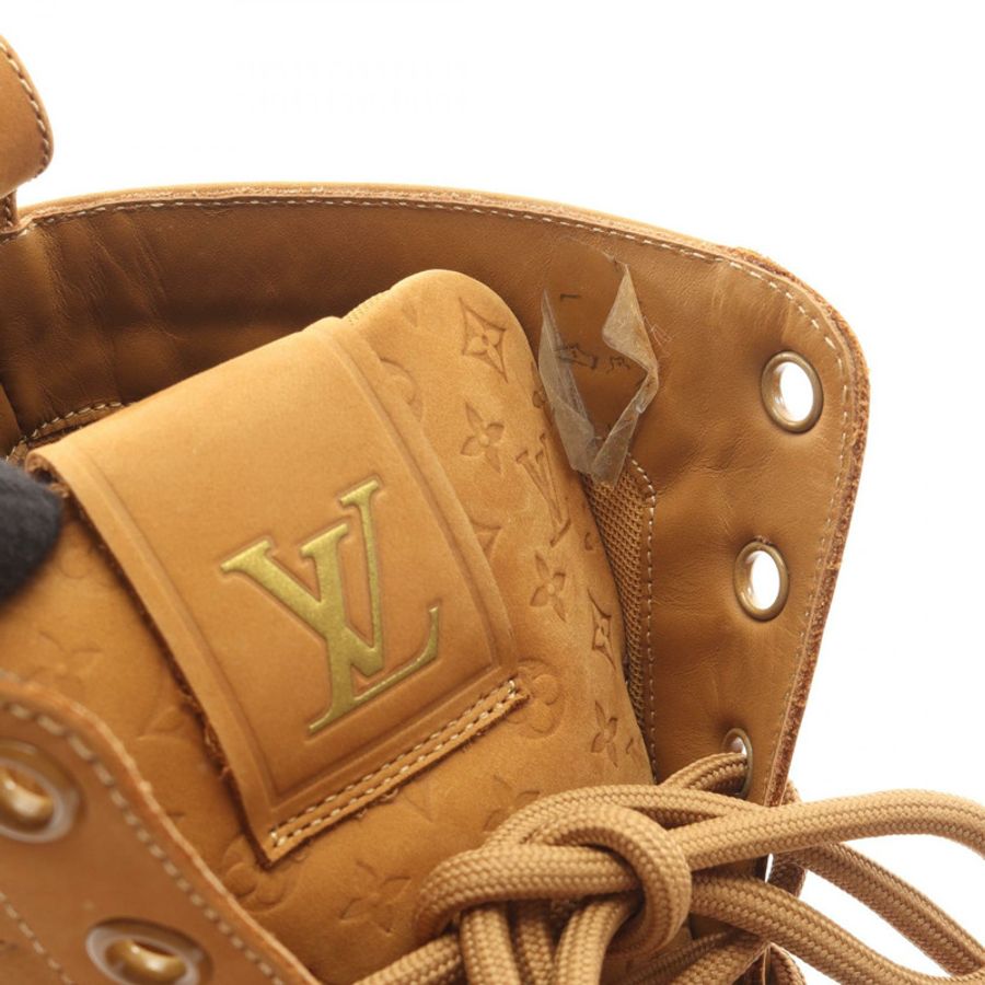 路易威登 LV Ranger 系列 Monogram 短靴 #7.5 棕色麂皮男靴-6