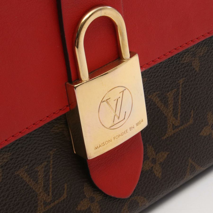 路易威登 Rocky BB Monogram Coquelicot 兩用手提包 M44141 PVC塗層帆布皮革 棕色 紅色 紅色 二手 女士-6
