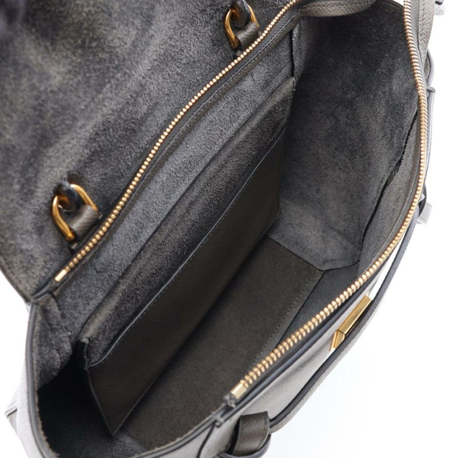 CELINE BELT BAG MICRO 兩用肩背包 189153 皮革 灰色 二手 女士-2