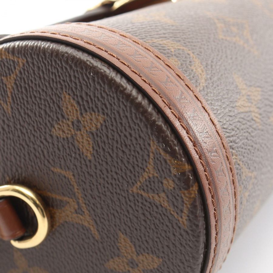 路易威登 Papillon Trunk Monogram 2WAY 手提包 M57835 PVC塗層帆布皮革棕色二手女士-6