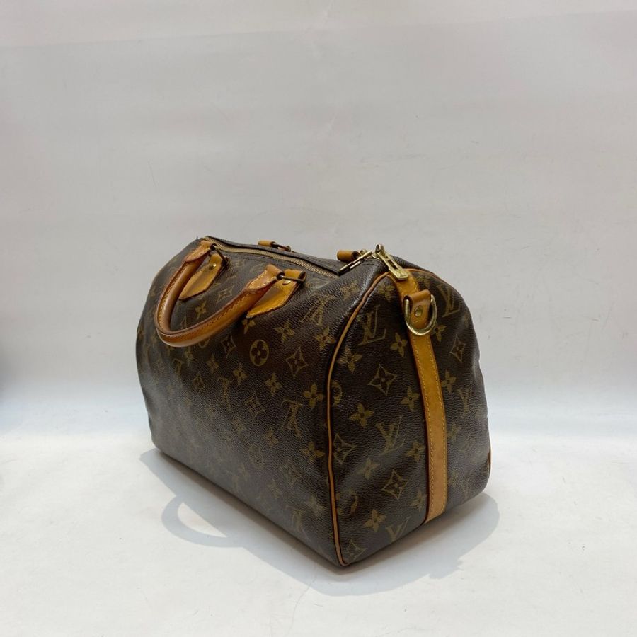 LV路易威登Speedy30老花肩带款斜挎包30*22*17-2