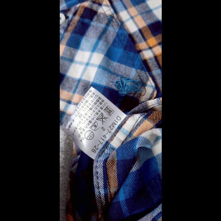 絕版BURBERRY 博柏利 BLACK LABEL 黑標 戰馬 男馬德拉斯格紋法蘭絨長袖襯衫2號-7