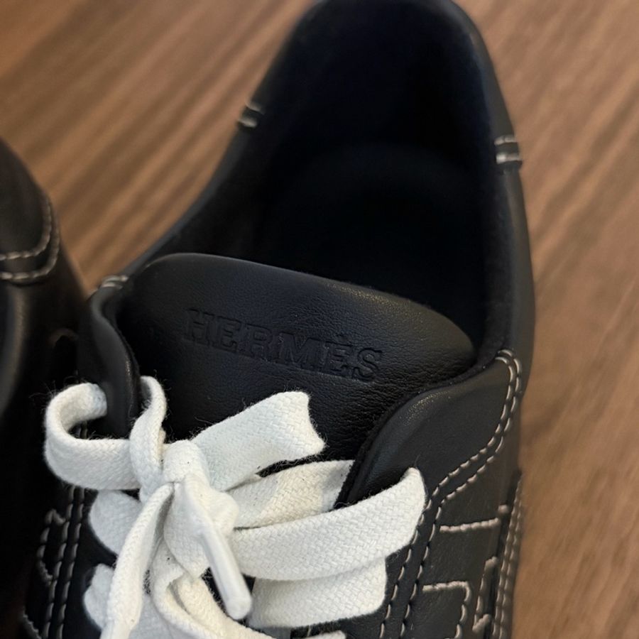 愛馬仕 Hermes 男女同款 外縫小羊皮德訓鞋-6