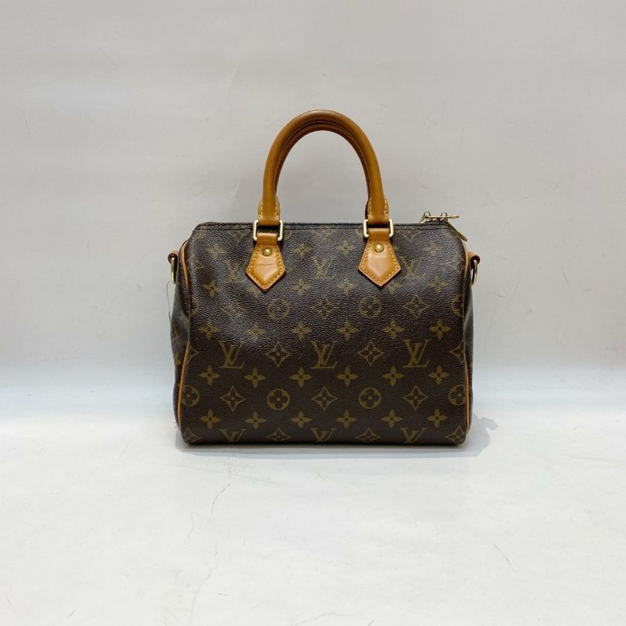 LV路易威登Speedy25老花肩带款斜挎包25*20*15-1