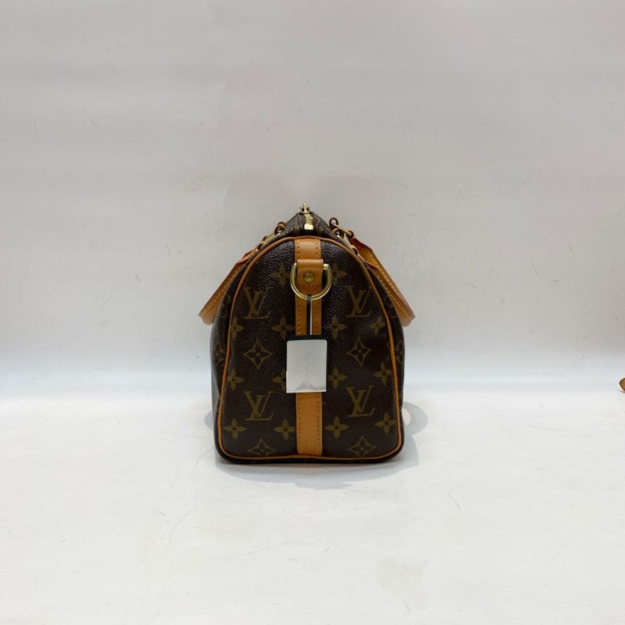 LV路易威登Speedy25老花肩带款斜挎包25*20*15-5