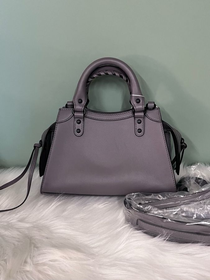 Balenciaga 巴黎世家Neo classic灰色機車包 底長22cm-1
