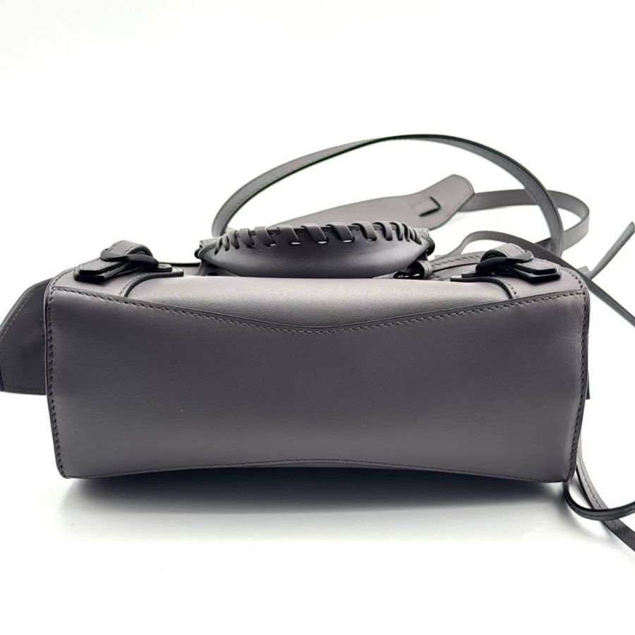 Balenciaga 巴黎世家Neo classic灰色機車包 底長22cm-2