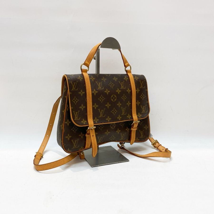 LV路易威登Pochette Marell老花变形金刚大号手提双肩包30*20*6-1