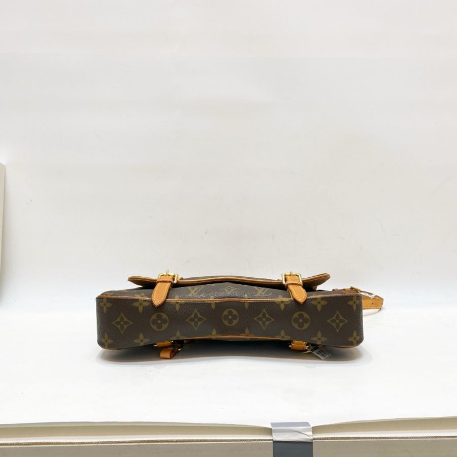 LV路易威登Pochette Marell老花变形金刚大号手提双肩包30*20*6-4