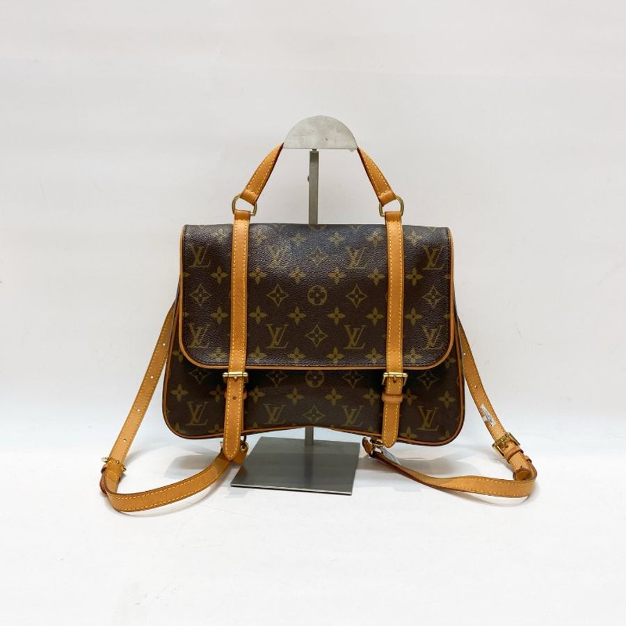 LV路易威登Pochette Marell老花变形金刚大号手提双肩包30*20*6-6