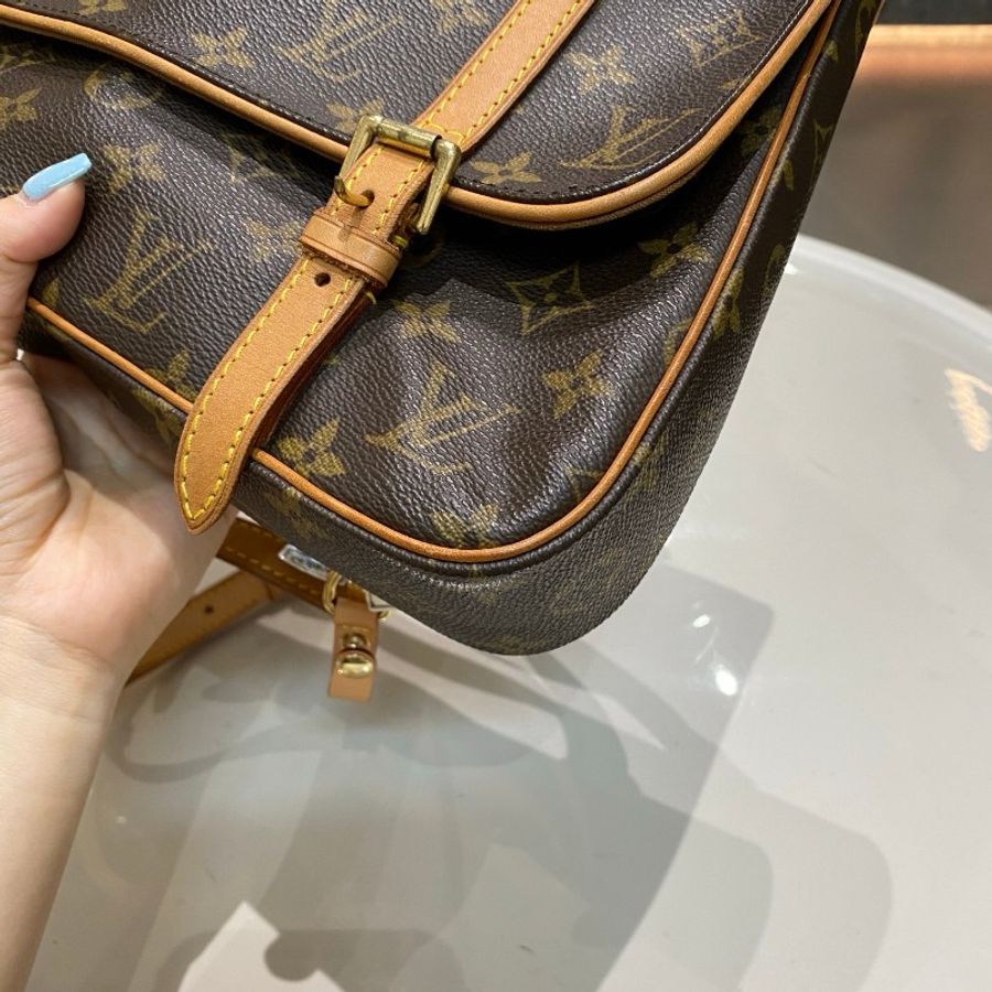 LV路易威登Pochette Marell老花变形金刚大号手提双肩包30*20*6-17