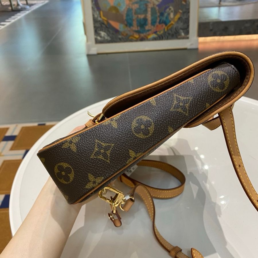 LV路易威登Pochette Marell老花变形金刚大号手提双肩包30*20*6-19