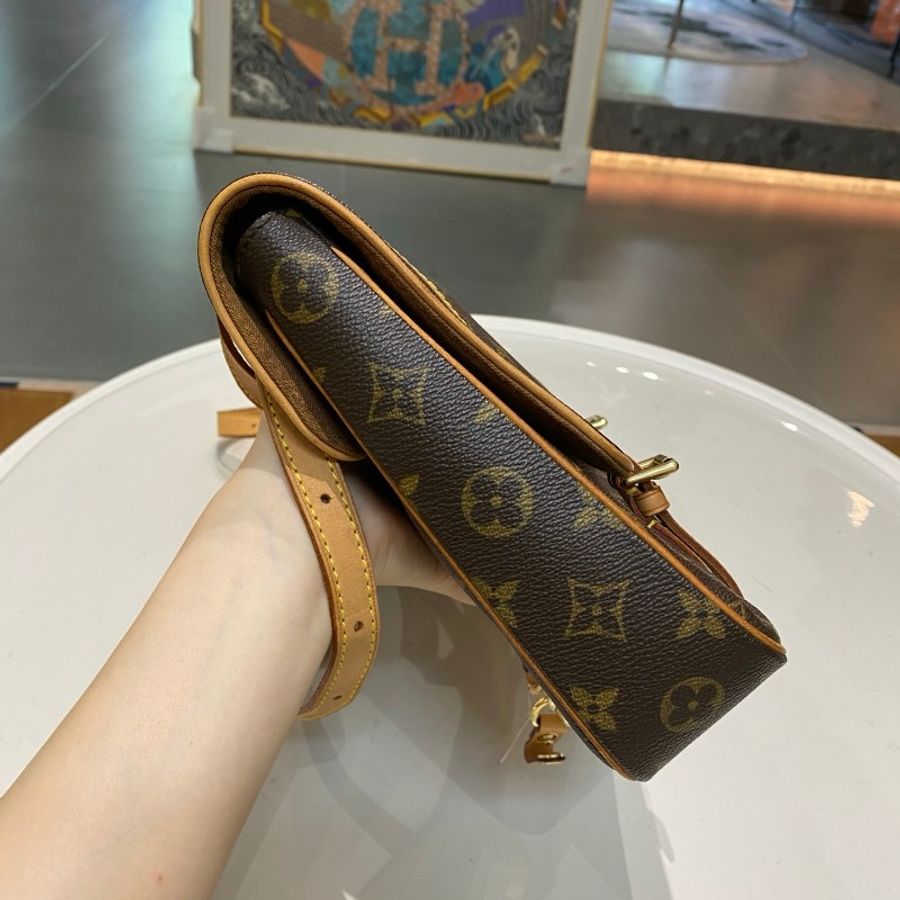 LV路易威登Pochette Marell老花变形金刚大号手提双肩包30*20*6-21