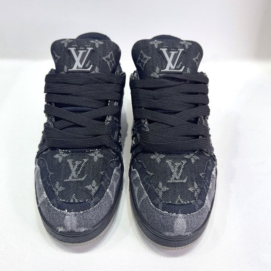 LV Trainer黑灰牛仔運動鞋-1