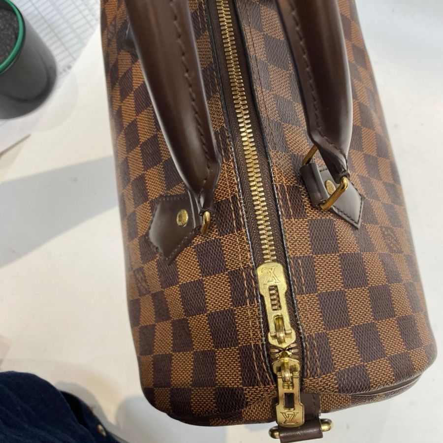LV 路易威登Speedy30棕棋盘格可调节肩带款手提斜挎包30*21*17-11