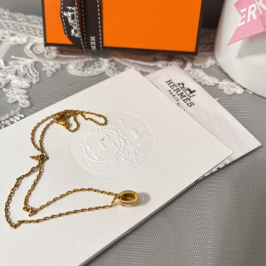 Hermès 愛馬仕 Mini Pop H 玫瑰金粉色小H項鍊|Rose Dragée|專櫃正品-16