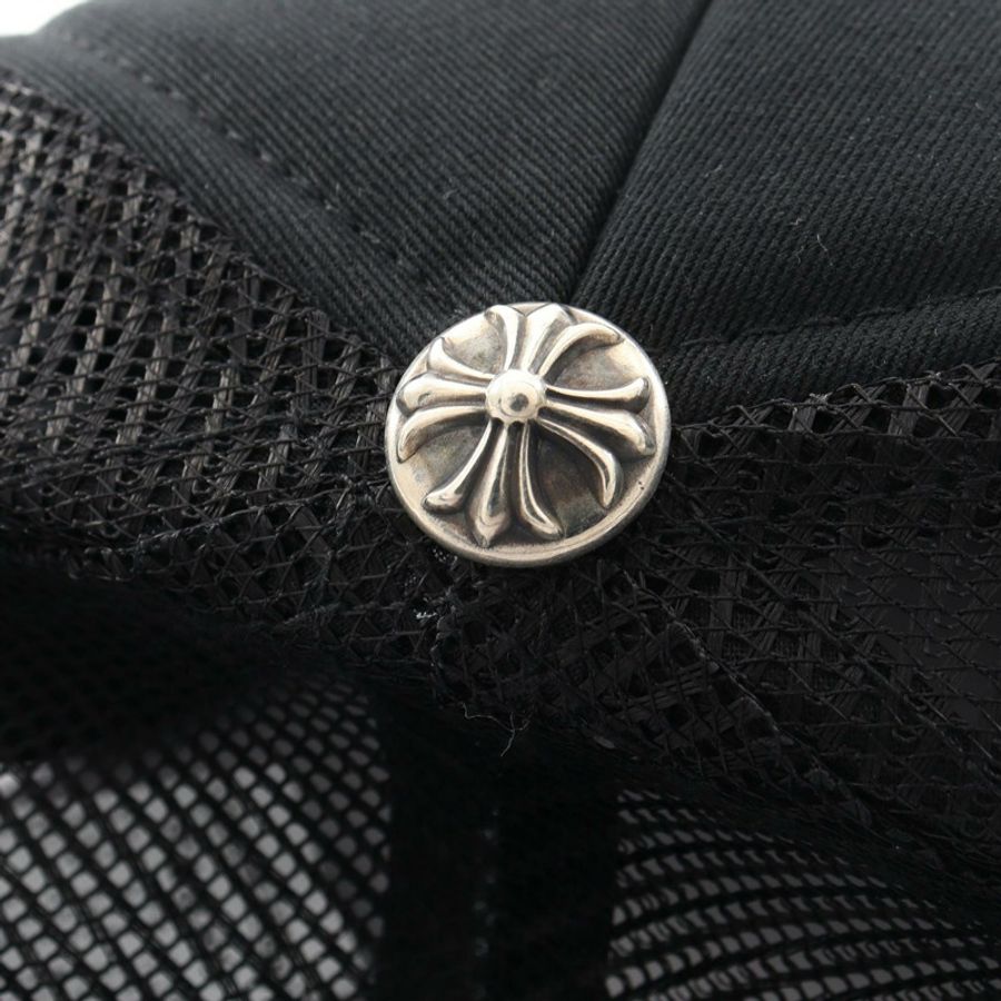 CHROME HEARTS Tracker Cap CH Plus Las Vegas 網眼帽 棉/聚酯纖維 黑色 二手 男款-7