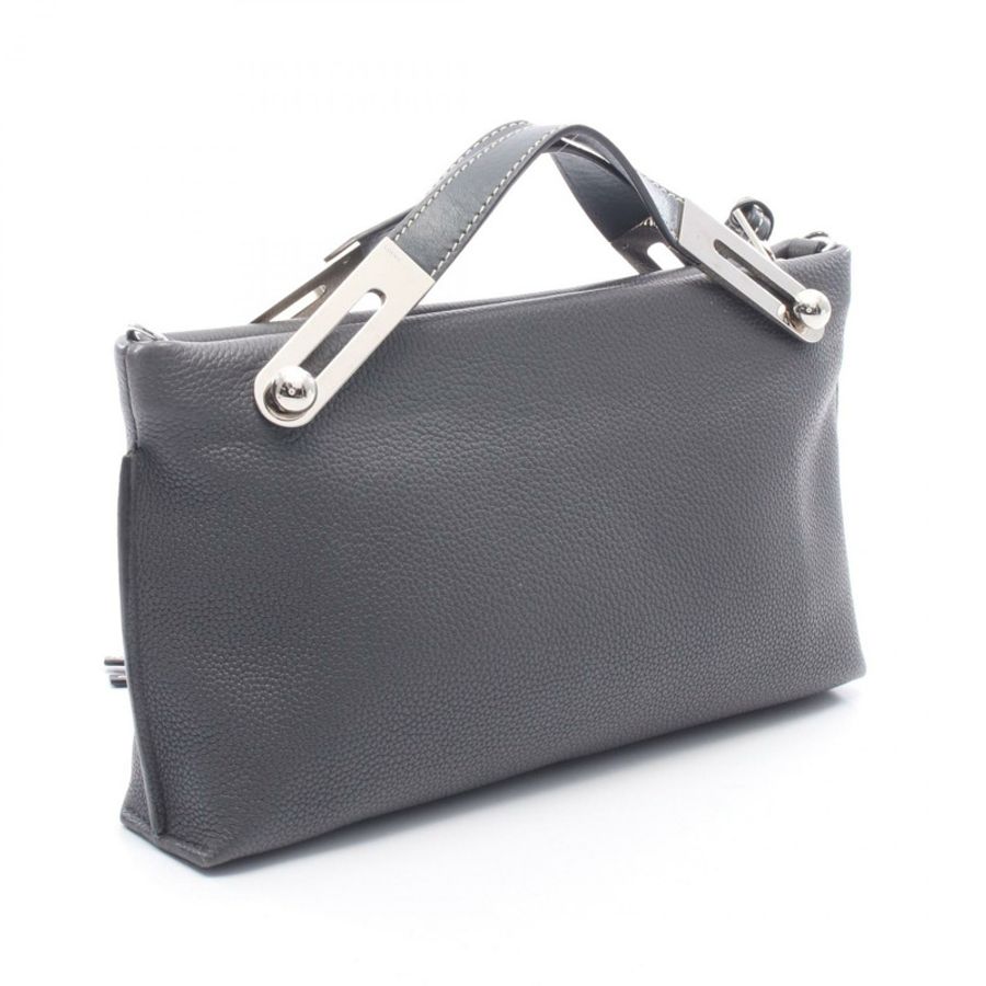 LOEWE Missy 小號 2WAY 手提包 327.12.KS28 皮革 灰色 二手 女士-1