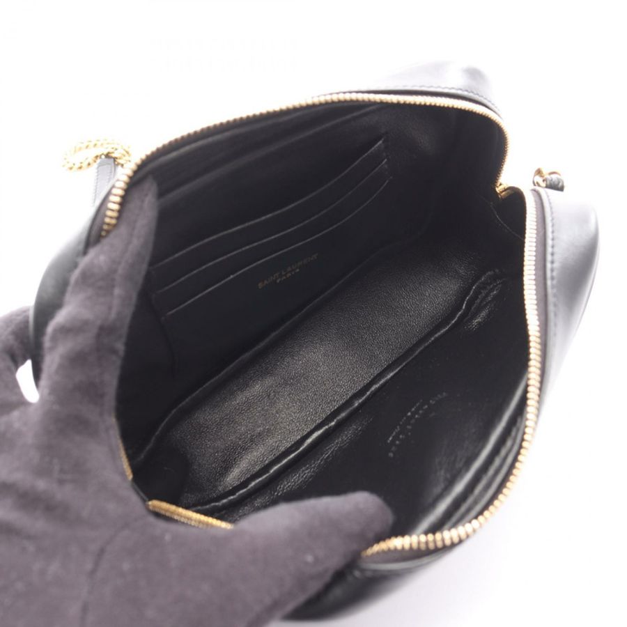SAINT LAURENT PARIS LOU 迷你肩背包 748849DV7071000 皮革 黑色 全新 女士-2