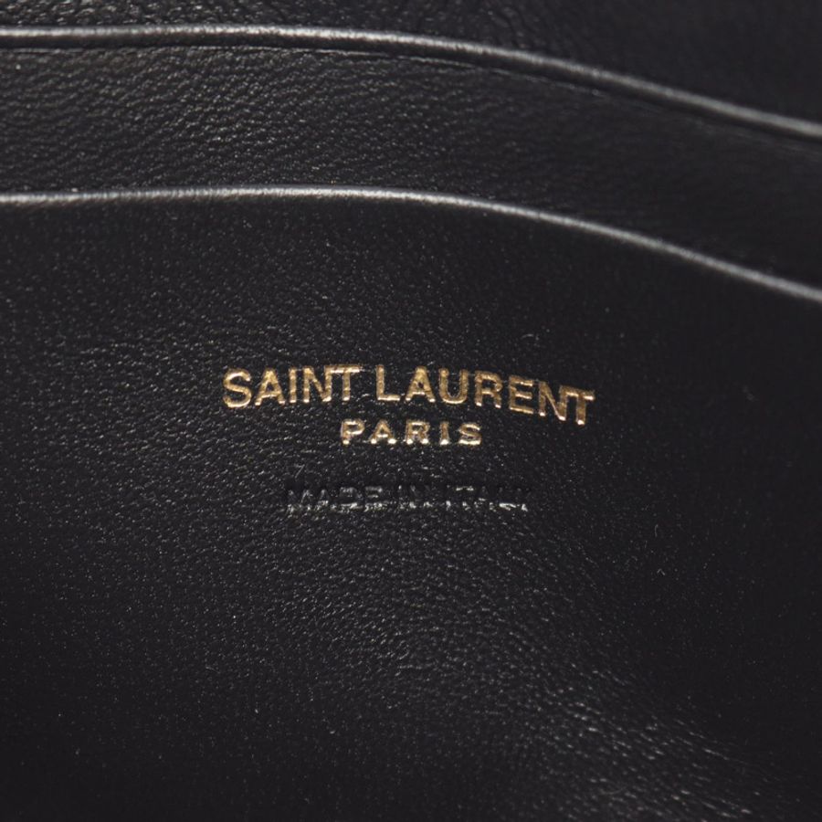SAINT LAURENT PARIS LOU 迷你肩背包 748849DV7071000 皮革 黑色 全新 女士-3