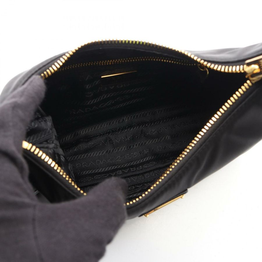 PRADA 2005 復刻版 Re-Nylon 迷你手提包 1N204XR064F0632 尼龍 Saffiano 皮革 黑色 全新 女士-2