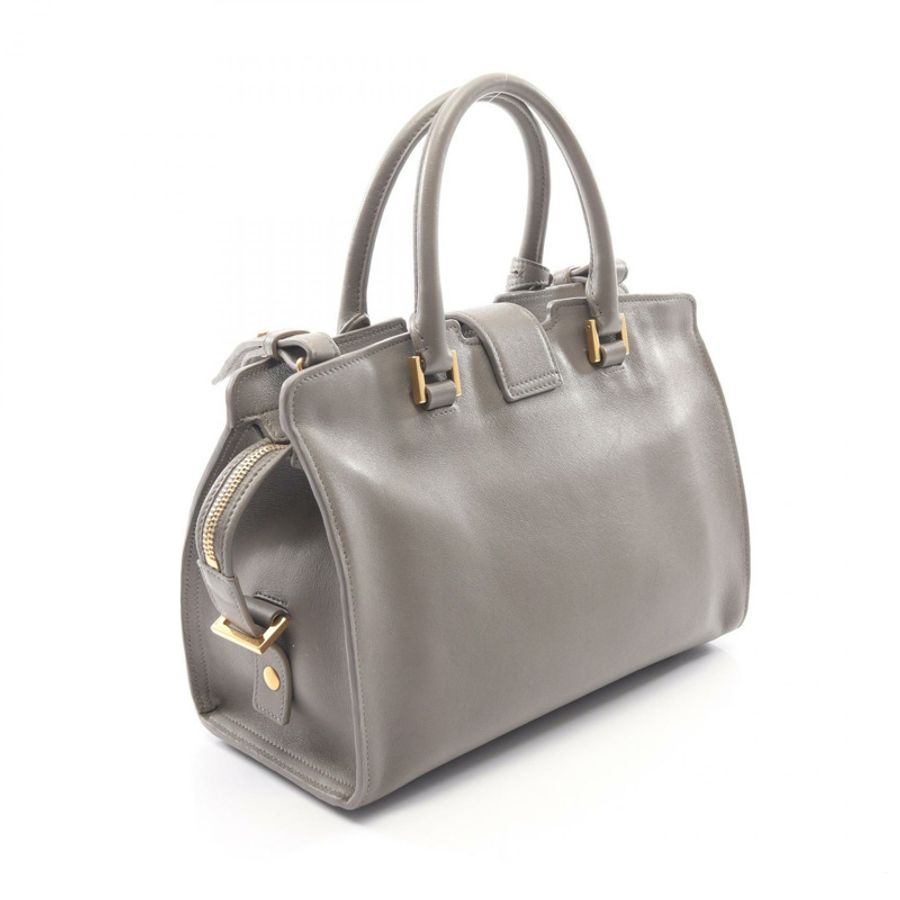 SAINT LAURENT PARIS Baby Cabas Monogram 單肩斜背包 400914 灰色-1