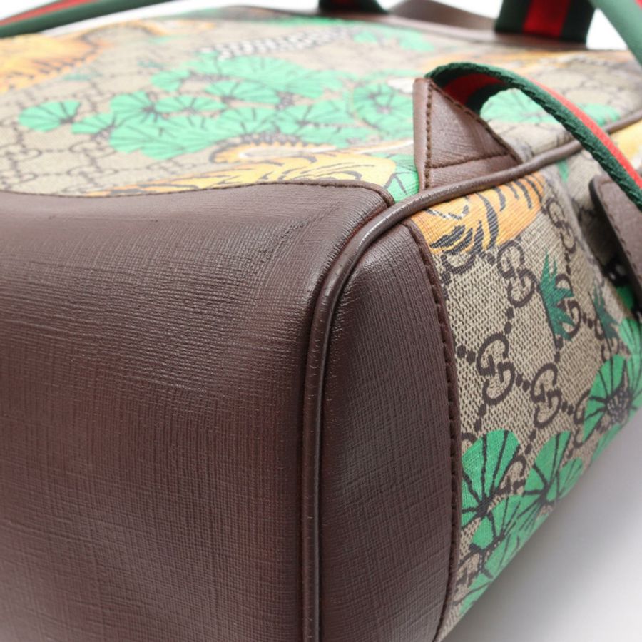 GUCCI GG Supreme Bengal Sherry Line 雙肩包 428027 帆布皮革 二手-5