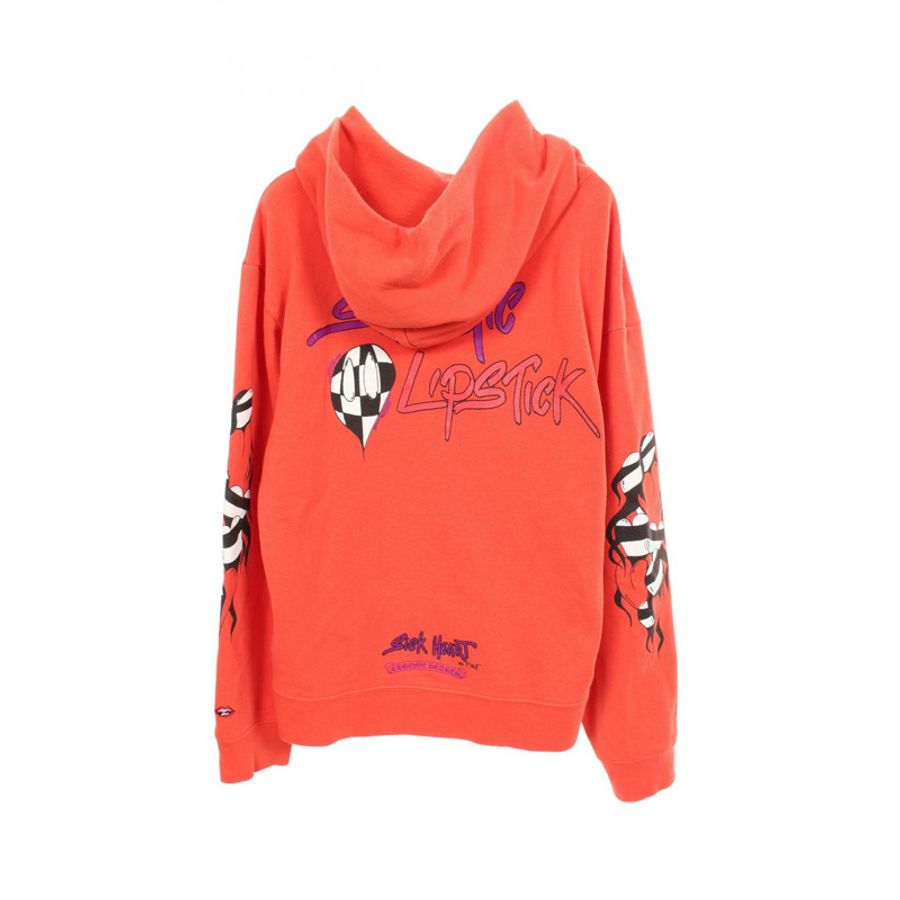 Chrome Hearts × MATTY BOY SPARK THE HEART 連帽衫,純棉紅色,二手男款-1