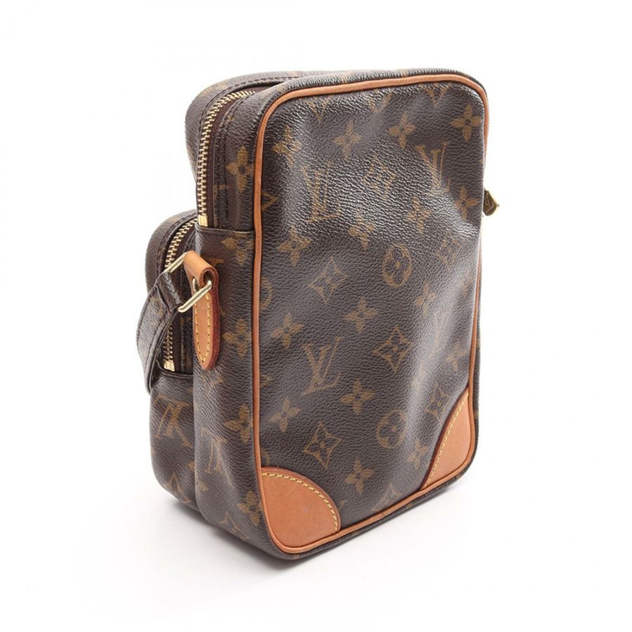 路易威登 Amazon 肩斜背包 M45236 Monogram 皮革 棕色 二手-1