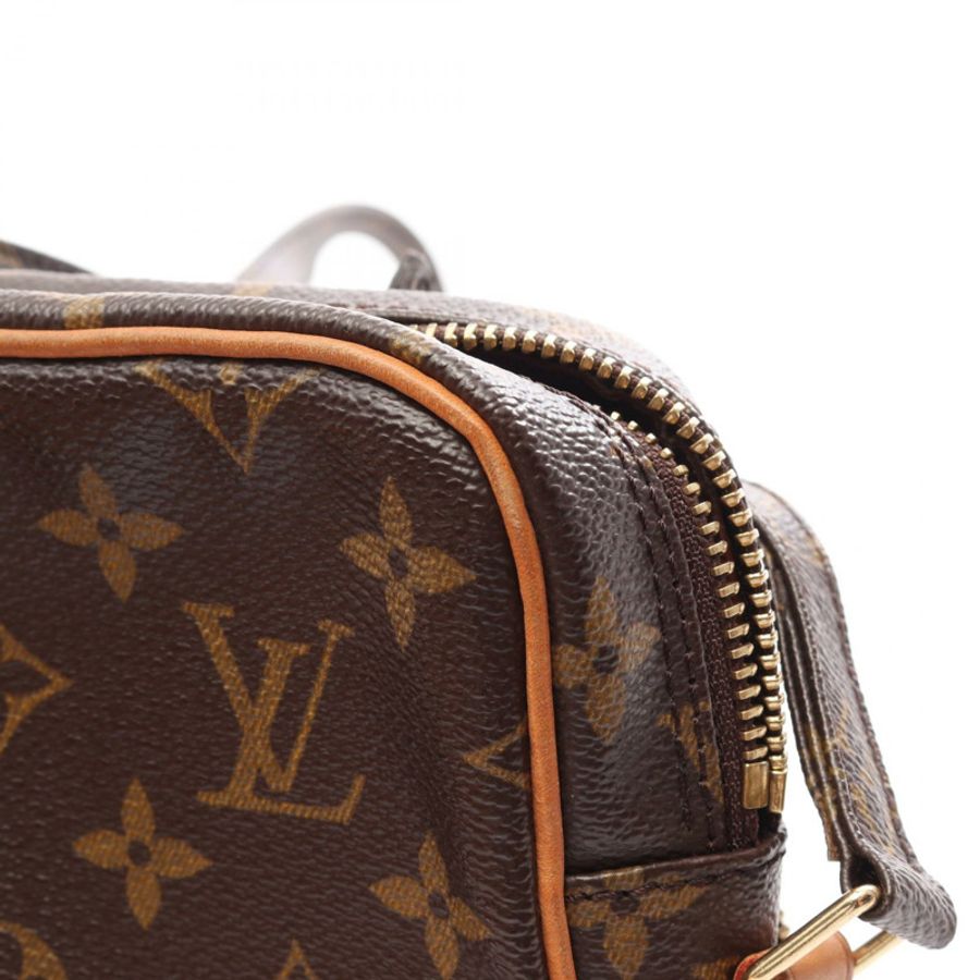 路易威登 Amazon 肩斜背包 M45236 Monogram 皮革 棕色 二手-9