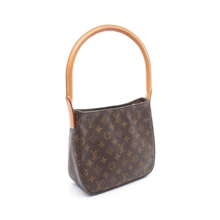 路易威登 Looping MM 單肩包 M51146 Monogram 皮革棕色二手女士-1