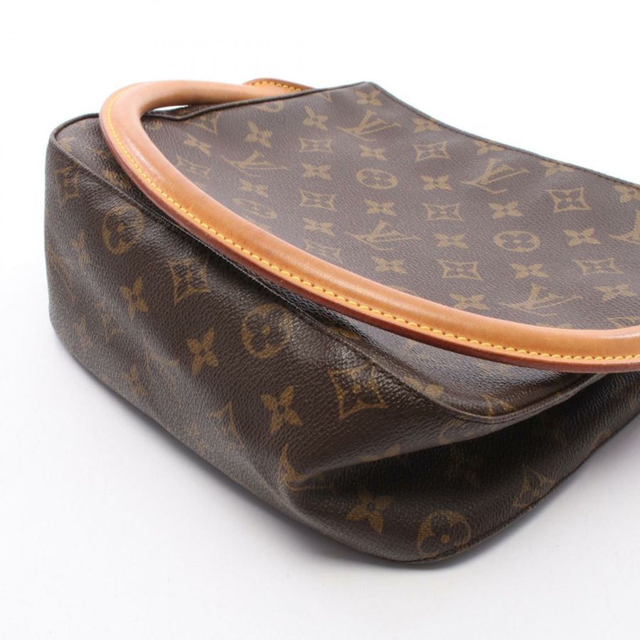 路易威登 Looping MM 單肩包 M51146 Monogram 皮革棕色二手女士-7