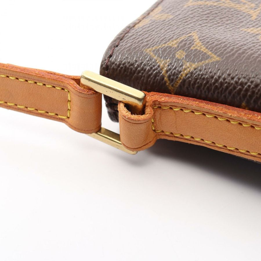 路易威登 Trotter 單肩斜背包 M51240 Monogram 皮革 棕色 二手-9