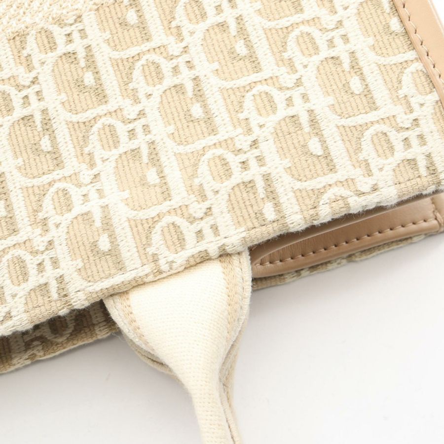 Dior BOOK TOTE Oblique 2WAY 手提包 帆布皮革 米色 白色 二手 女士-5