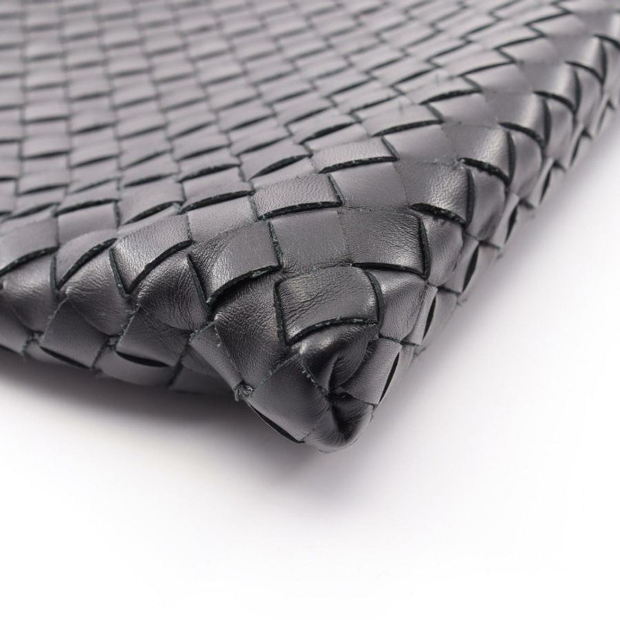 BOTTEGA VENETA Intrecciato 黑色真皮單肩包（二手女款）-5