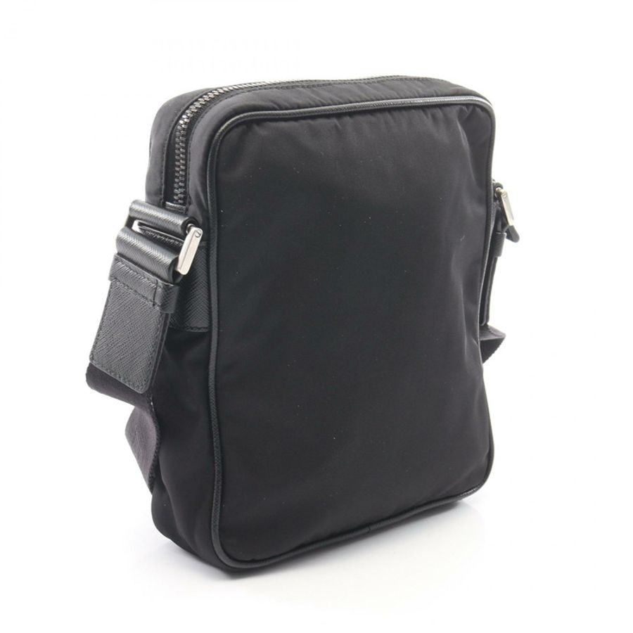 PRADA Re-Nylon 斜背單肩包 2VH112 Saffiano 皮革 黑色 二手 男女通用-1