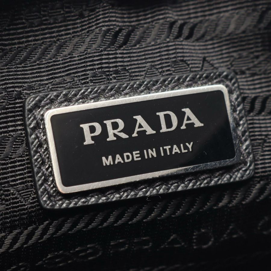 PRADA SAFFIANO TRAVEL 肩斜背包 2VH113 黑色皮革 二手-3
