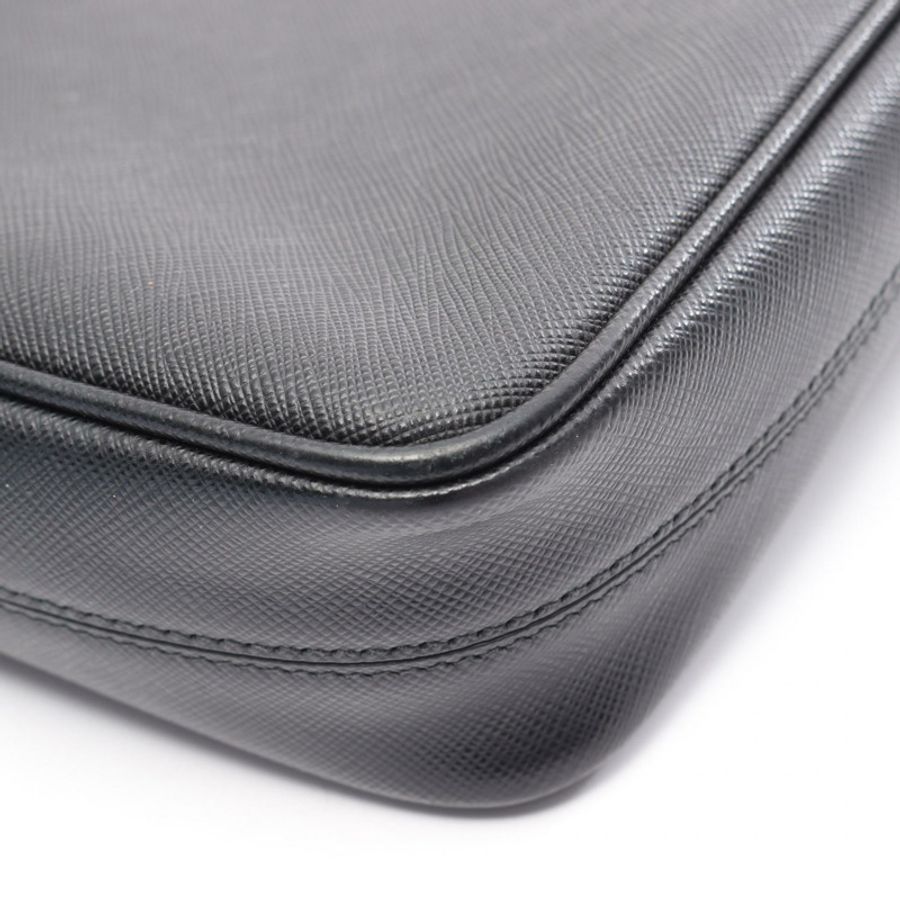 PRADA SAFFIANO TRAVEL 肩斜背包 2VH113 黑色皮革 二手-6
