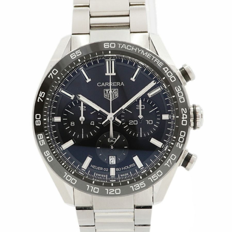TAG Heuer 豪雅卡萊拉 Calibre 02 CBN2A1B 黑色錶盤男士腕錶-0