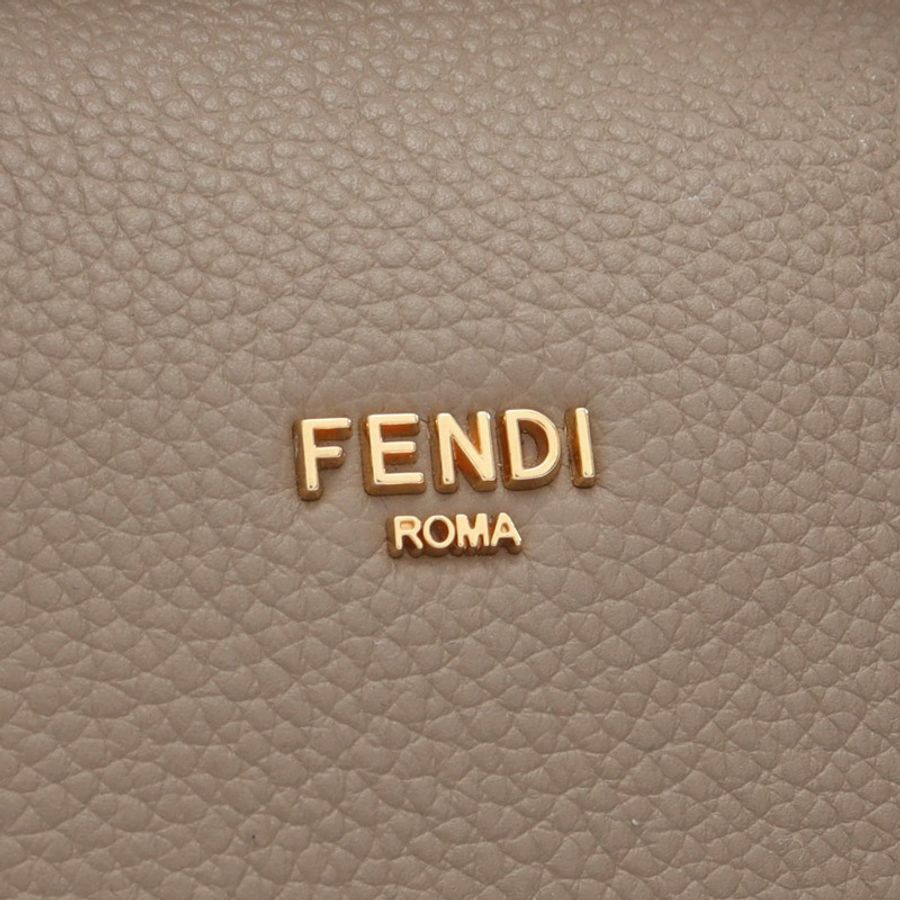 FENDI Boston 365 中型單肩斜背包 8BL152 皮革 米色 二手-3