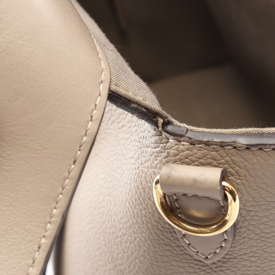 FENDI Boston 365 中型單肩斜背包 8BL152 皮革 米色 二手-7