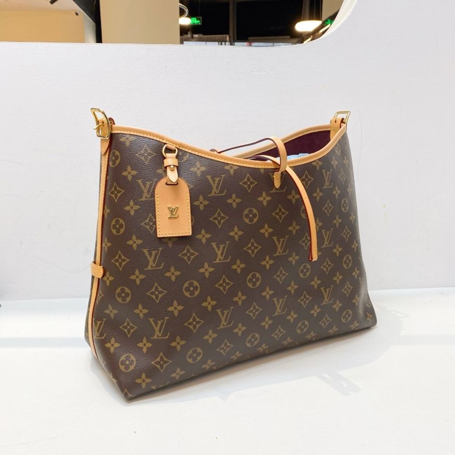 芯片款LV路易威登Carryall老花中号子母包斜挎包39*15*30-1