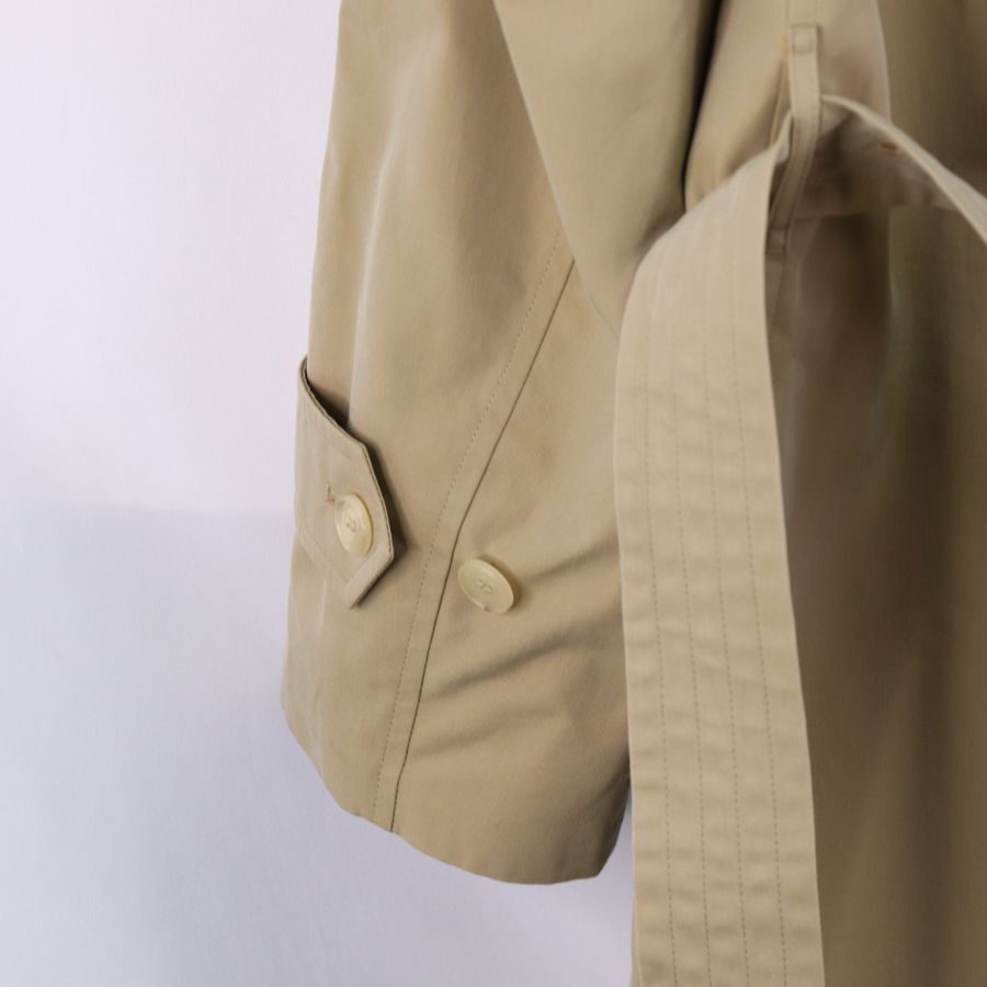 Burberry 卡其條紋 長風衣 經典格紋內襯-9