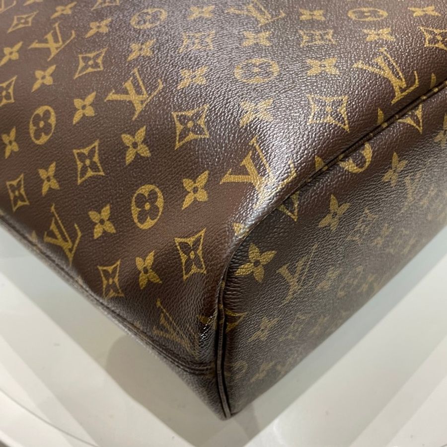 芯片款LV路易威登neverfull中号红色内里单肩购物袋手提包 31*28*16cm-15