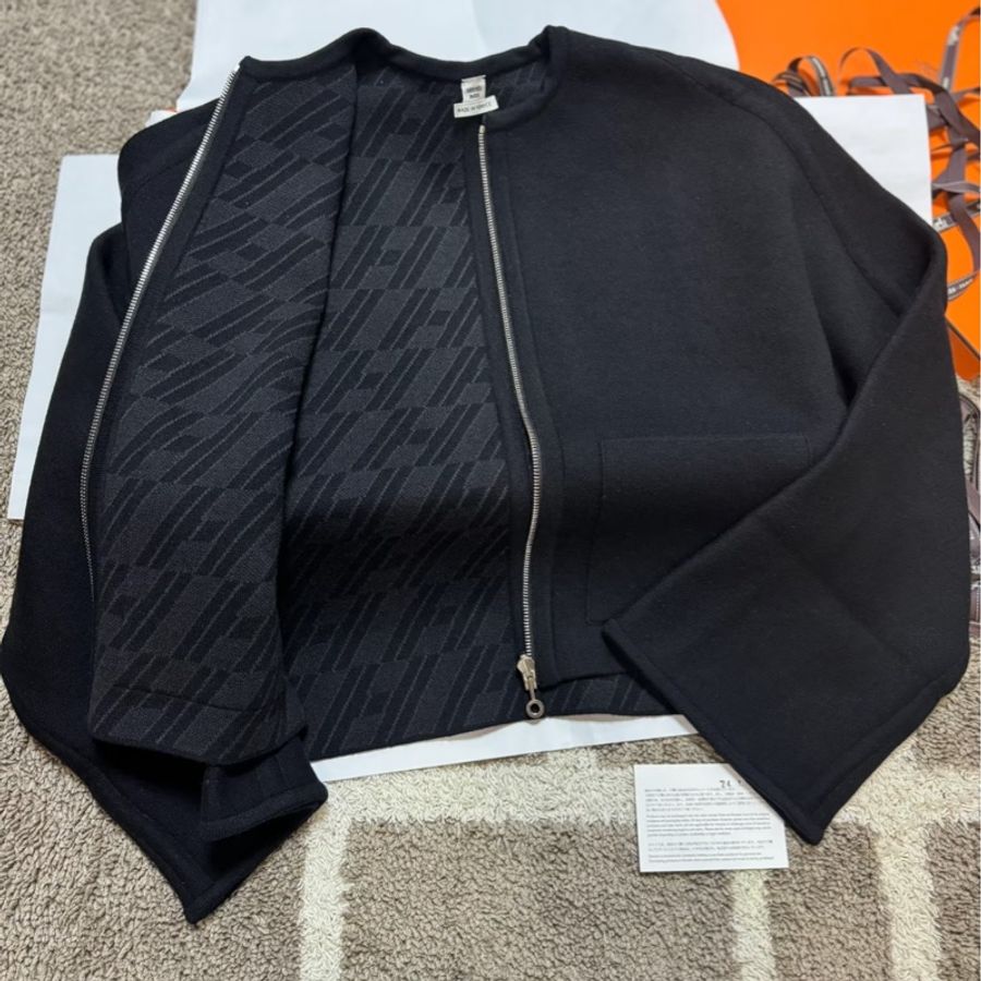 Hermes 羊絨雙面短外套 *-6