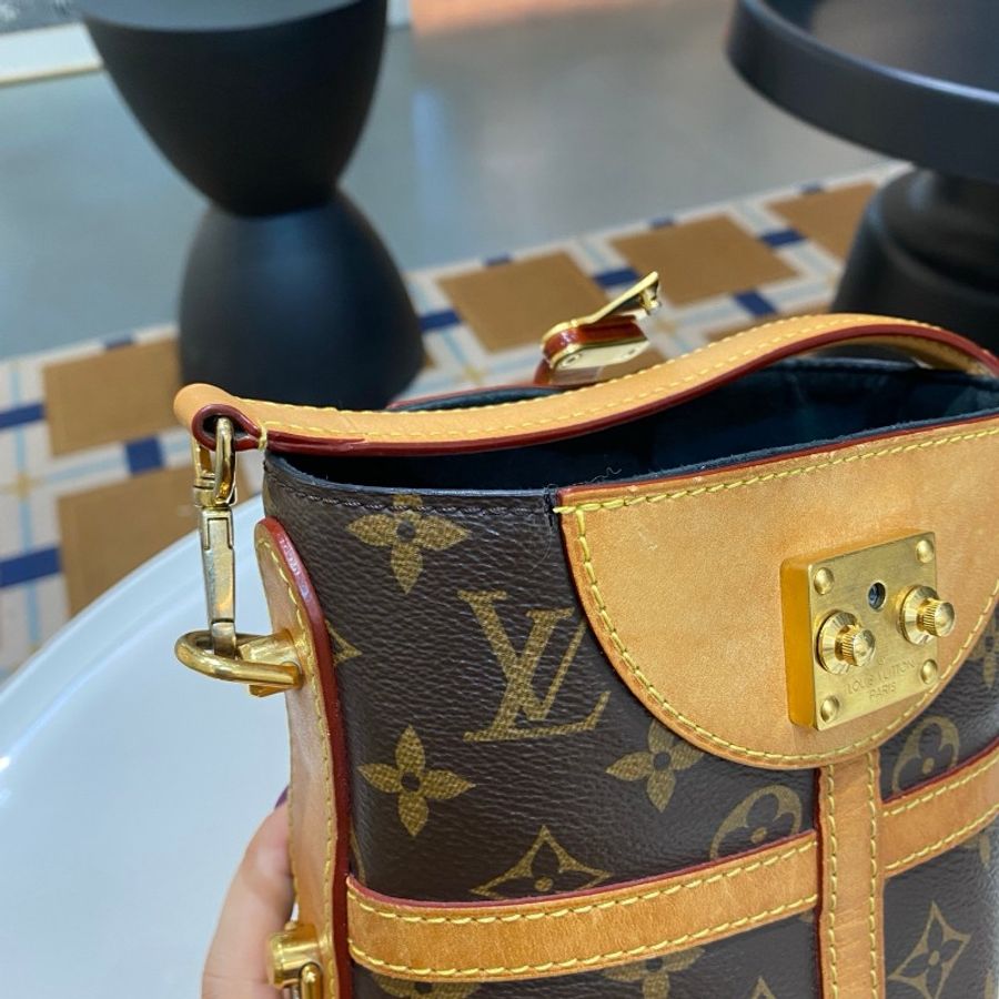 LV路易威登大薯条Duffle老花单肩斜挎包14*22*14-10